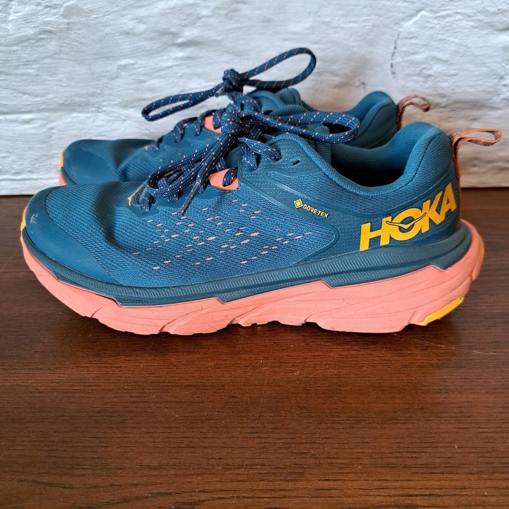 Hoka One One Women's Teal and Coral Athletic Shoes
